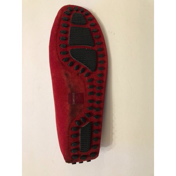 aldo men\'s red leather suede slip on loafers size: 11 main image 5
